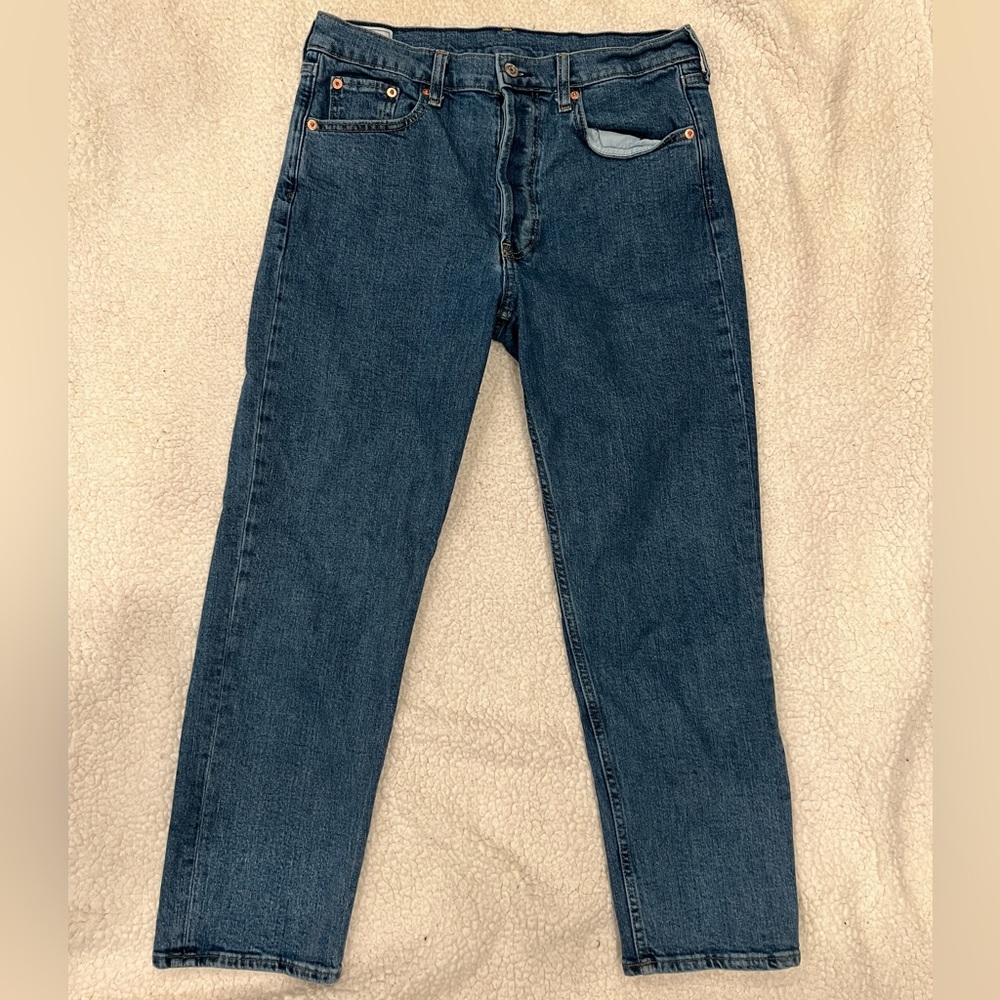 Gap Jeans Size 10/30  Cheeky Straight Button Fly High Rise Denim Medium Wash